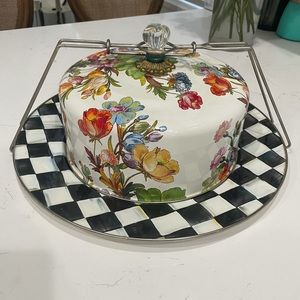 Mackenzie Childs flower market cake plate